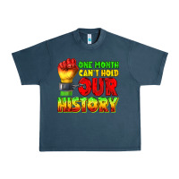 Midnight Navy one month cant hold our history juneteenth Urban Heavy Tee - texasbilliewilder