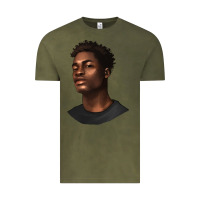 Vintage Olive afro man Vintage Tee - texasbilliewilder