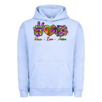 Pigment Grape Ice Peace Love Autism Urban Hoodie - BundleAndBundleShop