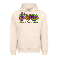 Sandshell Peace Love Autism Urban Hoodie - BundleAndBundleShop