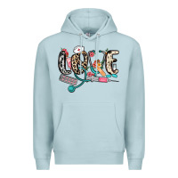 Blue Mist love nurse Premium Hoodie - NancyCooperArtShop