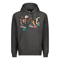 Charcoal Heather love nurse Premium Hoodie - NancyCooperArtShop
