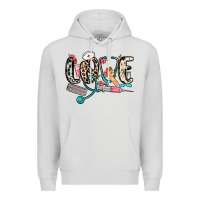 Dove Grey love nurse Premium Hoodie - NancyCooperArtShop