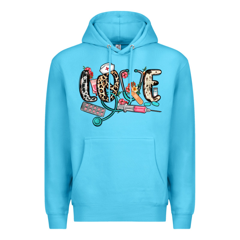 Love Nurse Premium Hoodie by NancyCooperArtShop | Teevron