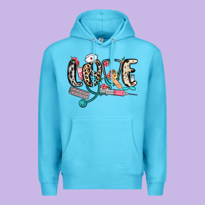 Love Nurse Premium Hoodie Designed By Nancycooperartshop