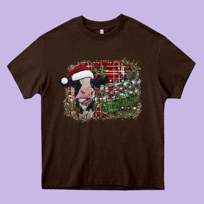 Merry Christmas Heavy Core Tee Designed By Sublimationcraftshop