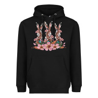 Black rabbits with blossom flower Heavyweight Hoodie - Artiststas