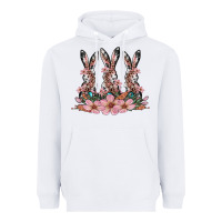 White rabbits with blossom flower Heavyweight Hoodie - Artiststas