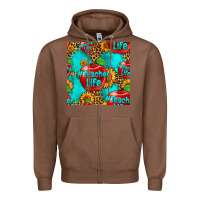 Chestnut teacher apple seamless pattern Zipper Hoodie - HRA Design Shop