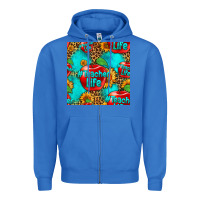 True Royal teacher apple seamless pattern Zipper Hoodie - HRA Design Shop