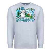 Heather Grey cozy season winter christmas Premium Sweatshirt - NancyCooperArtShop
