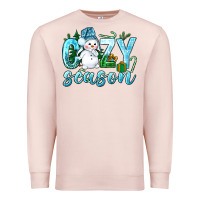 Pale Pink cozy season winter christmas Premium Sweatshirt - NancyCooperArtShop