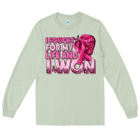 Matcha I Fought For My Life and I Won Breast Cancer Long Sleeve Tee - texasbilliewilder