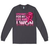 Smoke I Fought For My Life and I Won Breast Cancer Long Sleeve Tee - texasbilliewilder