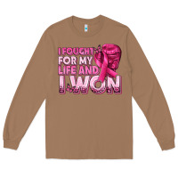 Toasted Coconut I Fought For My Life and I Won Breast Cancer Long Sleeve Tee - texasbilliewilder