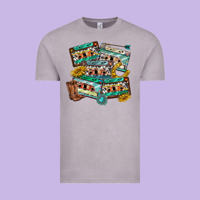90s Country Casette Tapes Vintage Tee Designed By Texasbilliewilder