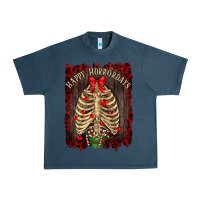 Midnight Navy Happy Horrordays Urban Heavy Tee - RanaPortraitStore