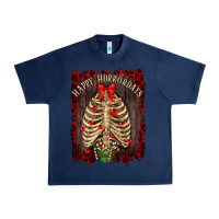 Navy Happy Horrordays Urban Heavy Tee - RanaPortraitStore