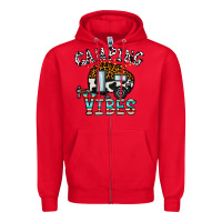 Red camping vibes Zipper Hoodie - CowhideDigitalArt
