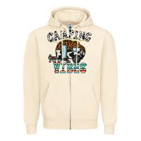 Sandshell camping vibes Zipper Hoodie - CowhideDigitalArt