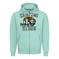 Seafoam camping vibes Zipper Hoodie - CowhideDigitalArt
