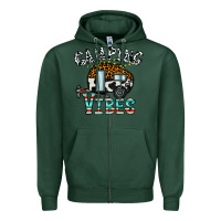 Sports Green camping vibes Zipper Hoodie - CowhideDigitalArt
