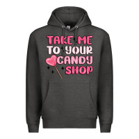 Charcoal Heather take me to your candy shop Premium Hoodie - MaliasSmallBusiness