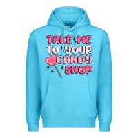 Ocean Blue take me to your candy shop Premium Hoodie - MaliasSmallBusiness