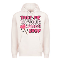 Pale Pink take me to your candy shop Premium Hoodie - MaliasSmallBusiness