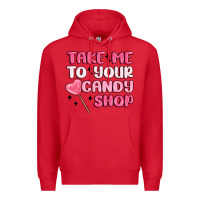 Red take me to your candy shop Premium Hoodie - MaliasSmallBusiness