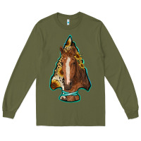 Army Green arrowhead horse Long Sleeve Tee - RanaPortraitStore