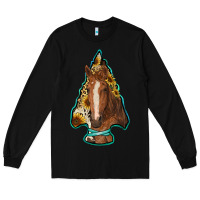 Black arrowhead horse Long Sleeve Tee - RanaPortraitStore