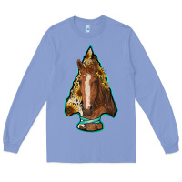 Colony Blue arrowhead horse Long Sleeve Tee - RanaPortraitStore