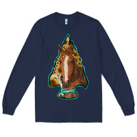Navy arrowhead horse Long Sleeve Tee - RanaPortraitStore