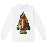 White arrowhead horse Long Sleeve Tee - RanaPortraitStore