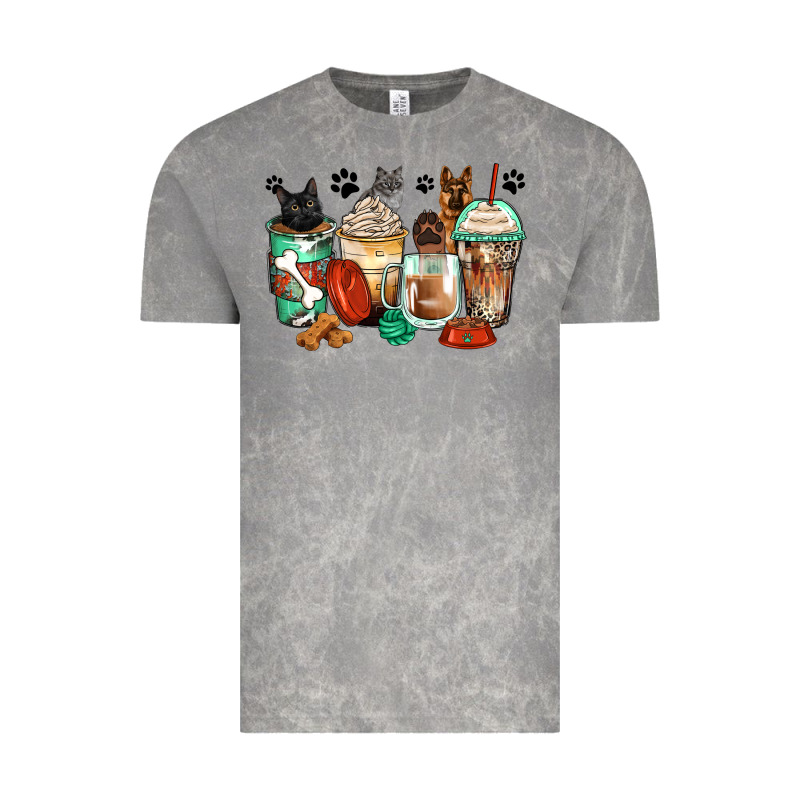 German Shepherd Black And Grey Cat Coffee Cups Vintage Tee by Zillion Design Studio | Teevron