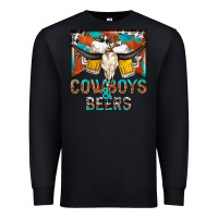 Black cowboys and beers Premium Sweatshirt - NancyCooperArtShop