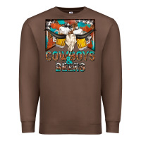 Chestnut cowboys and beers Premium Sweatshirt - NancyCooperArtShop