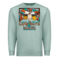 Seafoam cowboys and beers Premium Sweatshirt - NancyCooperArtShop