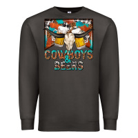 Smoke cowboys and beers Premium Sweatshirt - NancyCooperArtShop