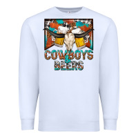 White cowboys and beers Premium Sweatshirt - NancyCooperArtShop
