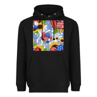 Black patriotic popsicle Heavyweight Hoodie - BundleAndBundleShop