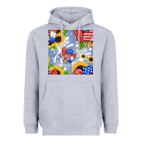 Heather Grey patriotic popsicle Heavyweight Hoodie - BundleAndBundleShop