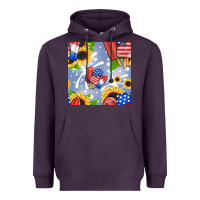 Plum patriotic popsicle Heavyweight Hoodie - BundleAndBundleShop