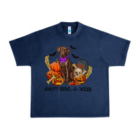 Navy Happy howl o ween Urban Heavy Tee - RanaPortraitStore