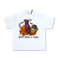 White Happy howl o ween Urban Heavy Tee - RanaPortraitStore