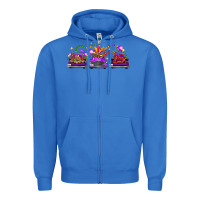 True Royal Mardi gras farm trucks Zipper Hoodie - FaDigitalArtStudio