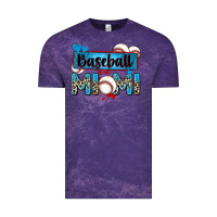 Cloud Purple baseball mimi with leopard Vintage Tee - Zillion Design Studio