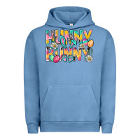 Pigment Pebble Blue Hunny Bunny Easter Urban Hoodie - BundleAndBundleShop