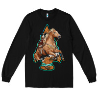 Black arrowhead horse, Long Sleeve Tee - RanaPortraitStore